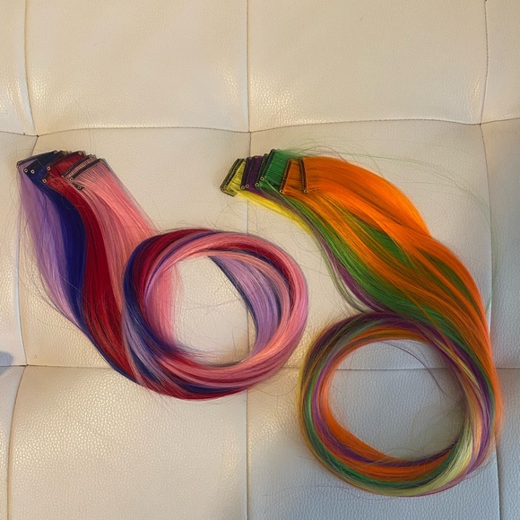 Redmenco Other - 24” Long 8 Different color Hair Extensions